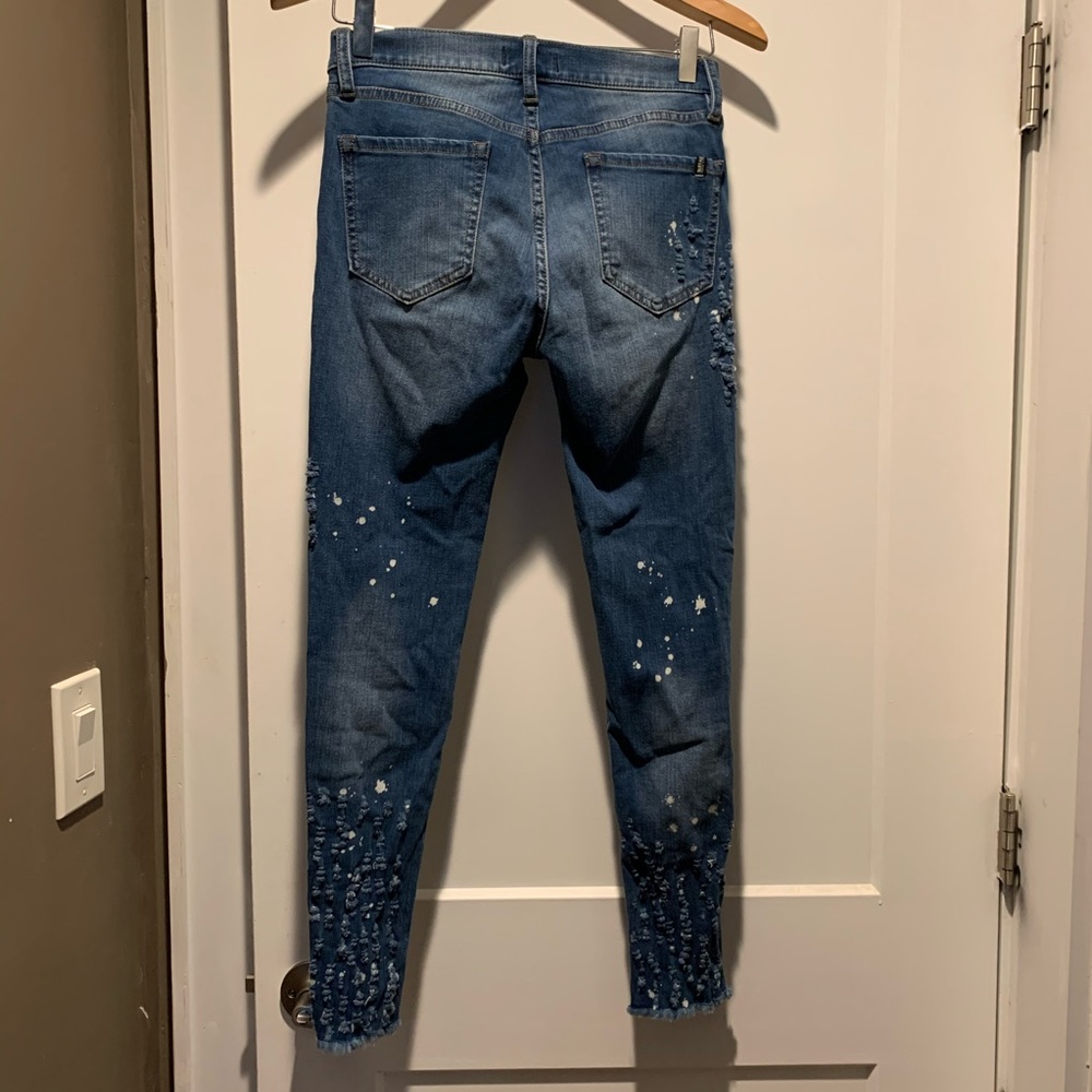 Embellished & Distressed Skinny Jeans - Picture 3 of 6
